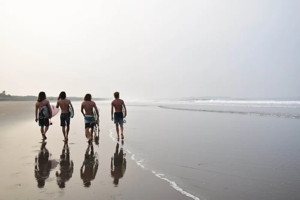 Group of surfers from Amaru Nicaragua